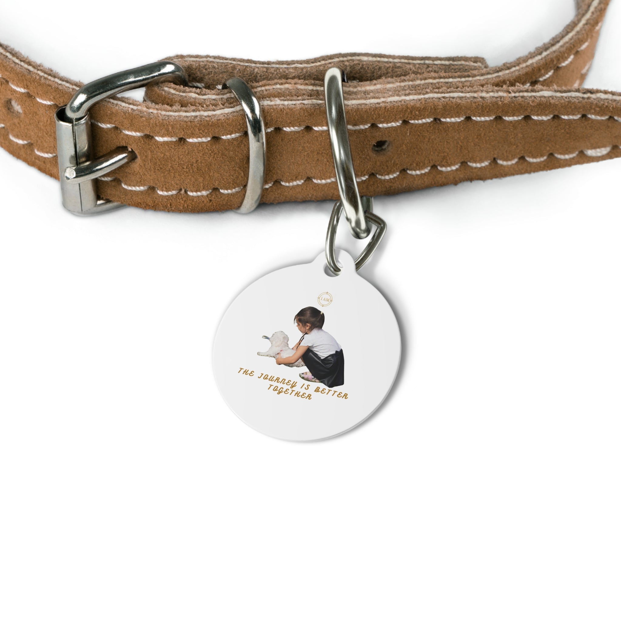 Pet Tag — "The Journey Is Better Together" Personalized Dog ID Tag